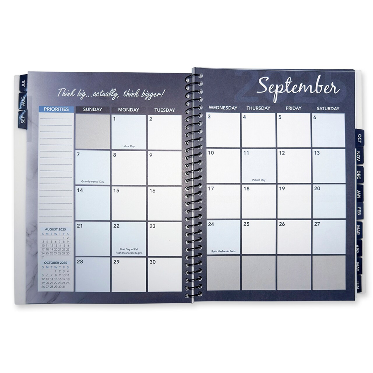 RE-FOCUS THE CREATIVE OFFICE 2025-2026 July through June Academic Calendar Planner – Weekly & Monthly Views with Time Slots | Durable & Portable Design